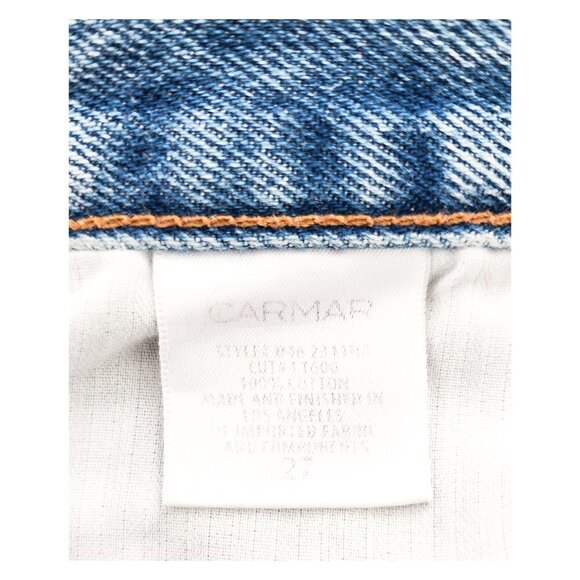 CARMAR Beatrice Distressed Denim Mini Skirt NWT - Picture 11 of 11